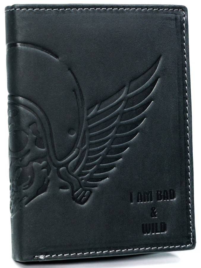 Гаманець чоловічий I AM BAD and WILD N4-HUB BLACK 